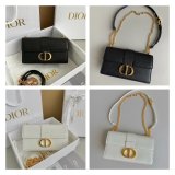 Replica Dior Black/White Montaigne High Quality 9207 Bag 21.5CM