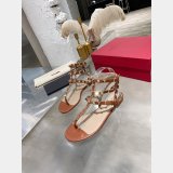 Valentino 1:1 Mirror ROCKSTUD METALLIC FLAT FLIP-FLOP SANDAL