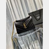 YSL Fake 392737 College Medium Chain Bag in Matelassé Leather