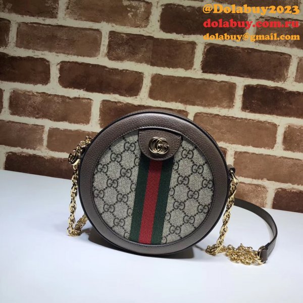 Designer Gucci High Quality GG Supreme Ophidia Mini 550618 Round