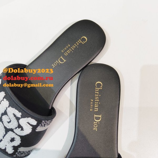 Top Quality MISS DIOR Flat Slipper DWAY SLIDE