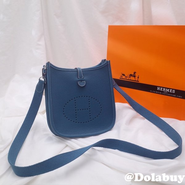 Cheap High Quality Replica Hermes Evelyne For Blue Sale