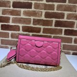 Matelassé Gucci Inspired 702200 GG Shoulder Designer Replica Pink Bag