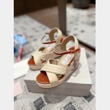 Dellena 95 Wedges Beige Perfect Jimmy Choo Replica Shoes