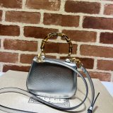 China Gucci 7 Star Bamboo 1947 675797/686864 top handle Silver bag