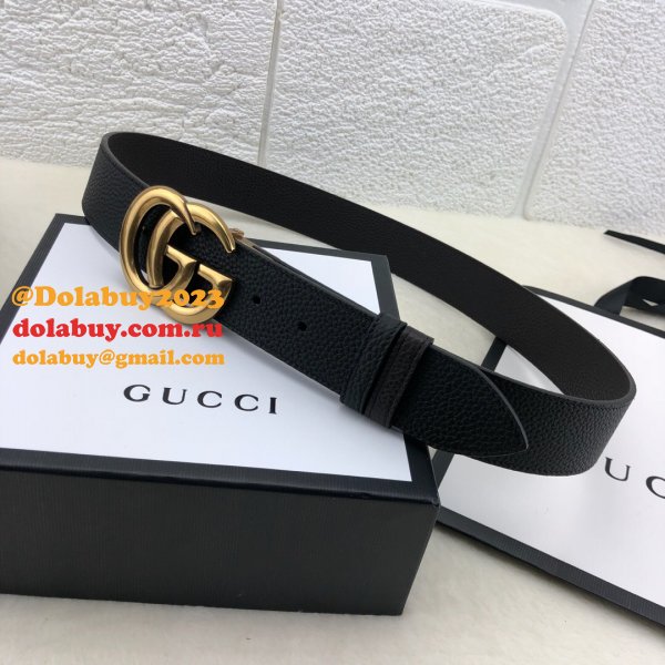 AAA+ Gucci 38mm Replica GG sliver/golden black Belt