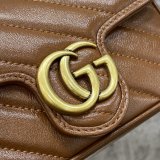 Gucci Replica GG Marmont 476433 matelassé super mini brown bag