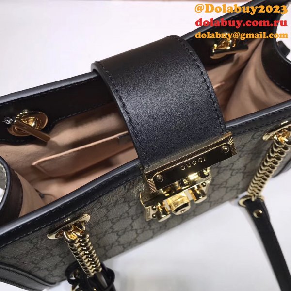 UK Gucci Replica GG Supreme Padlock Small Shoulder 498156 Bag