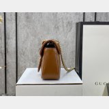 Gucci Replica GG Marmont 443497 small matelassé shoulder brown bag