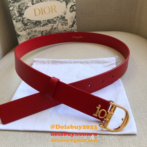 High Quality Christian Dior AAA Belts red/black/brown 30mm Cheap