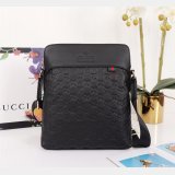 Gucci Best GG Supreme Leather Messenger For Men 413168 Black