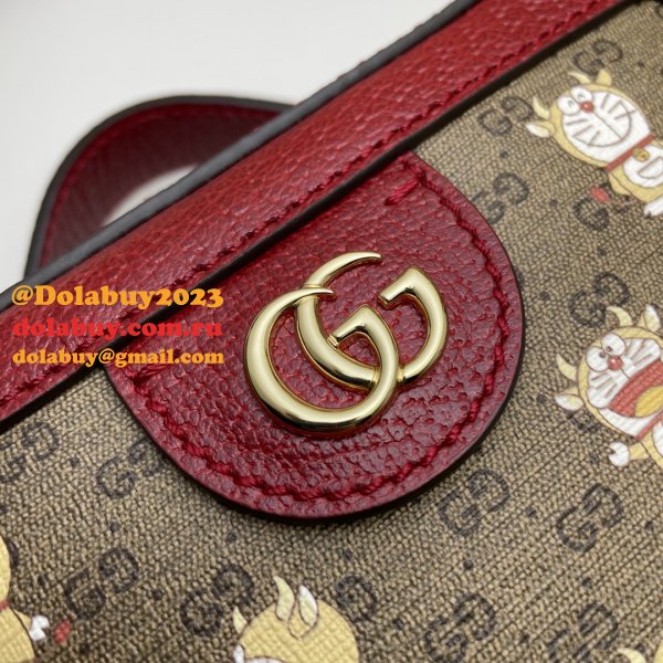 Luxury Replica Gucci 655596 Doraemon X Red Bag