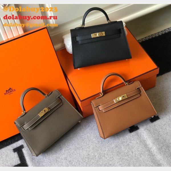 Buy Designer Best Replica Hermes Kelly 19CM Mini Bags Online