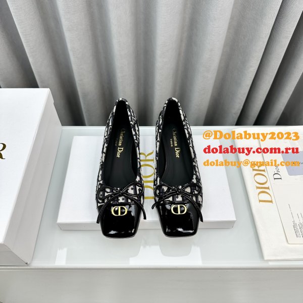 Duplicate DIOR D-Doll  BALLET FLAT Designer