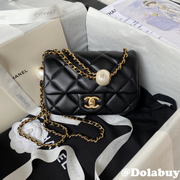 Luxury Wholesale Flap Black AS4868 Replica Bags