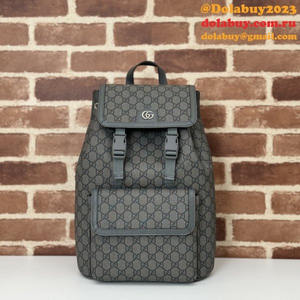 Men Gucci 792114 Ophidia Small GG Backpack Ebony Supreme Copy Bag