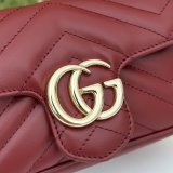 Gucci Replica Rosso Ancora GG Marmont Red Matelassé Chevron 476433/446744/443497 Bag