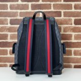 Gucci Men 792080 GG Designer Replicas Backpack In Black GG Supreme