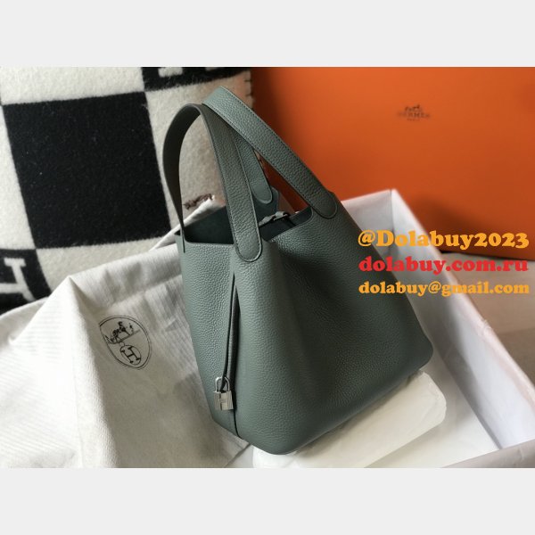 Designer Hermes Picotin Bags 18/22CM Silver Replica Best Online