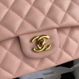 CC Best 25.5CM Classic Flap Bag Caviar Leather A01112 Pink