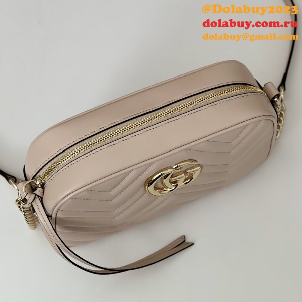 Gucci Replicas GG Marmont 447632 Pink Shoulder Best Bag