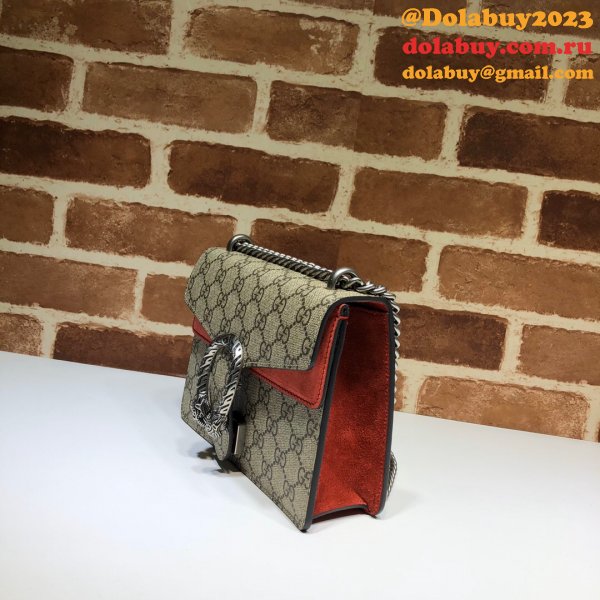 Gucci Replica Dionysus GG Supreme mini 421970 Red Fake bag