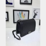 Top Quality CC Le Boy Cheap Mall Black Bags Caviar 28cm