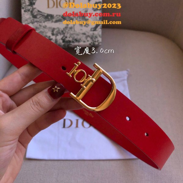 High Quality Christian Dior AAA Belts red/black/brown 30mm Cheap