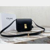 Replica Celine Teen Classic Leather Shoulder Black Bag