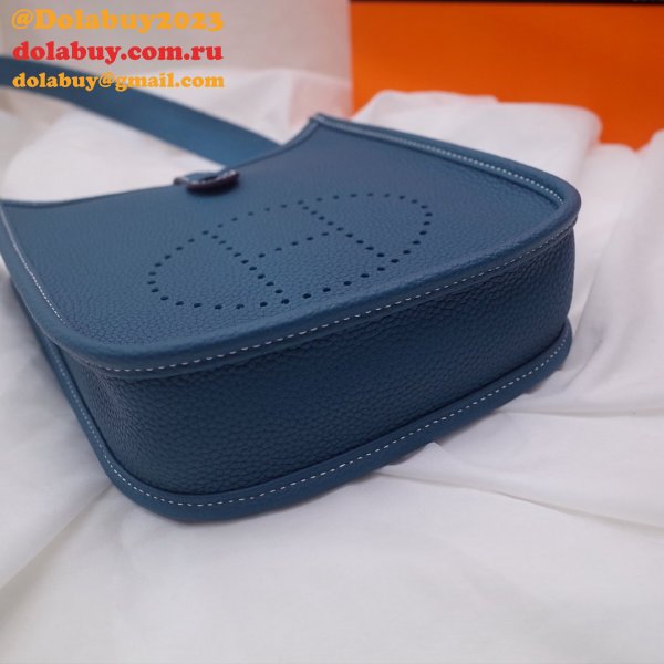 Cheap High Quality Replica Hermes Evelyne For Blue Sale