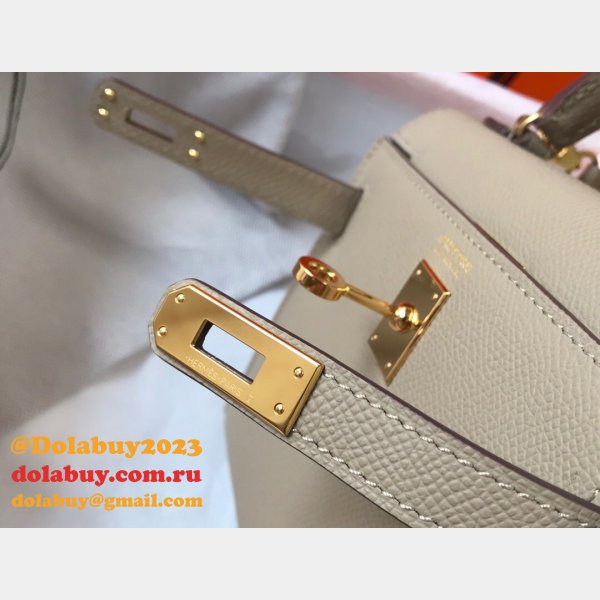 Earth yellow Mini Kelly Hermes Replica Handbags