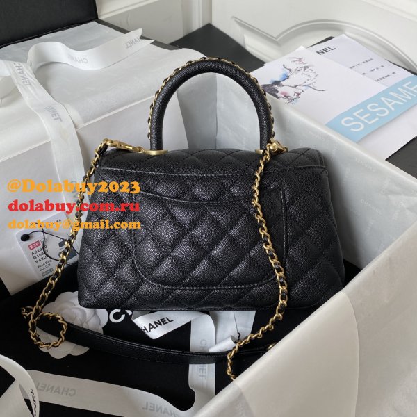 Wholesale Matelasse Top Handle A92990 Designer Bag Caviar 23cm