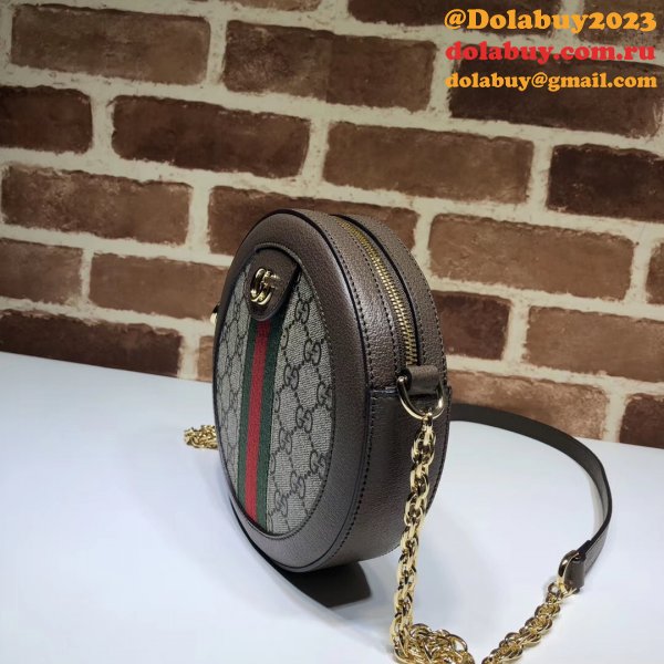 Designer Gucci High Quality GG Supreme Ophidia Mini 550618 Round