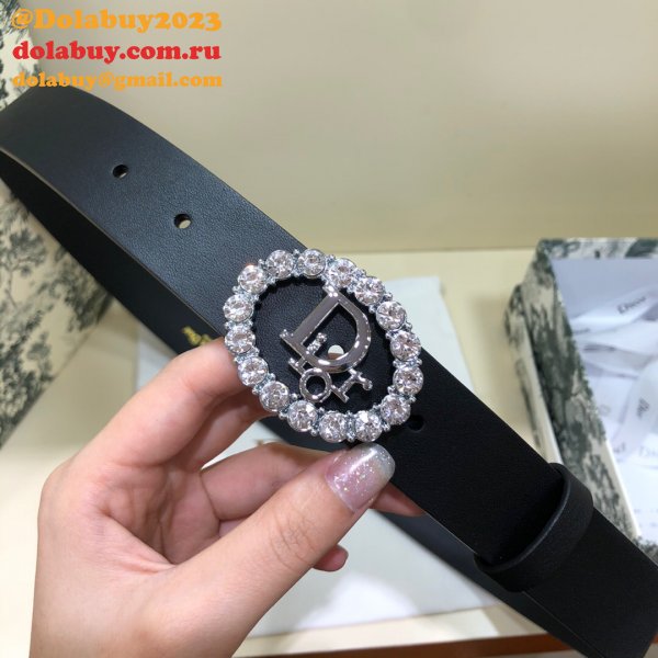 Wholesale Christian Dior AAA Belts 30mm Black Replica