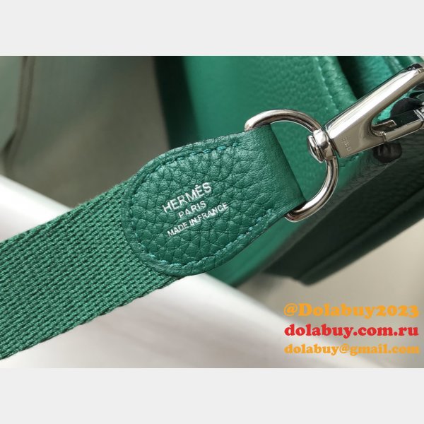 Hermes Evelyne Green Quality AAA+ Replica Handbags