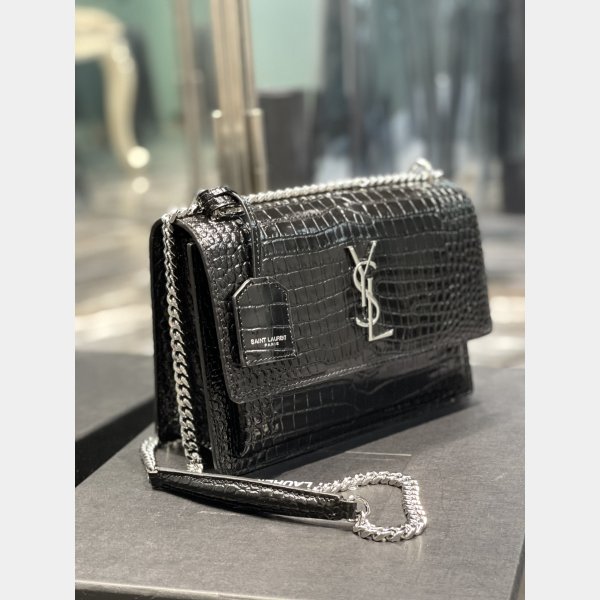 Designer YSL SUNSET BAG 22CM 422906 CROCO