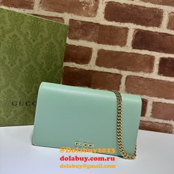 Chain Wallet Inspired Gucci Script 772643 Knockoff Bag