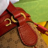 High Quality 647801 Doraemon x Gucci mini bucket red leather bag