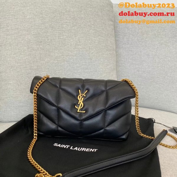 Top Quality best YSL LOULOU PUFFER HANDBAG 23cm