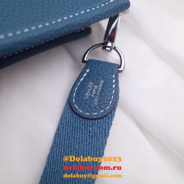 Cheap High Quality Replica Hermes Evelyne For Blue Sale