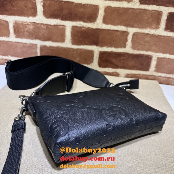 Black Jumbo GG Gucci Knockoff Messenger Men 761747 Luxury Bag