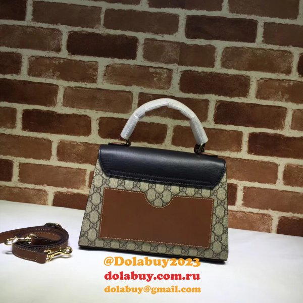 Gucci Replica 453188 GG Supreme Padlock Small Top Handle Bag