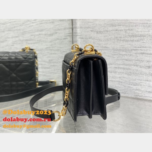 Top Quality 9277 Christian Dior 1:1 Mirror Knockoff Caro Black Bag