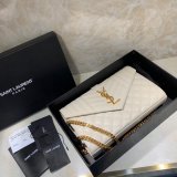 YSL Replica Saint Laurent Envelope Wallet on Chain WOC 620280 White Bag