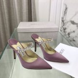 Bing 100 Embellished Satin High Heel Mules Fake Jimmy Choo Shoes