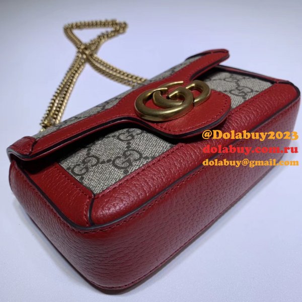 Fake Gucci GG Marmont matelassé leather super mini 476433 bag Clutches