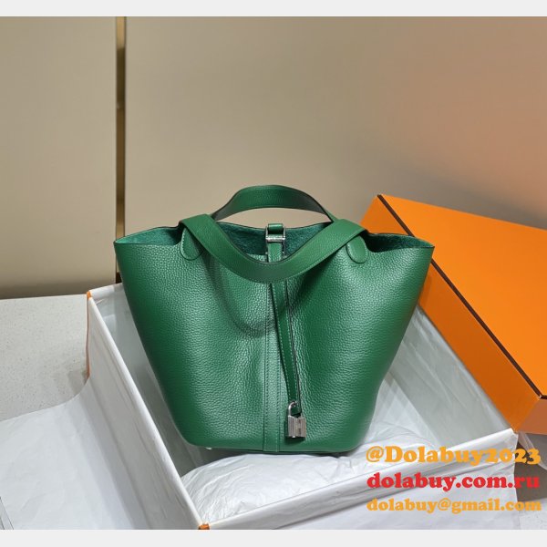 Designer Hermes Picotin Bags 18/22CM Silver Replica Best Online