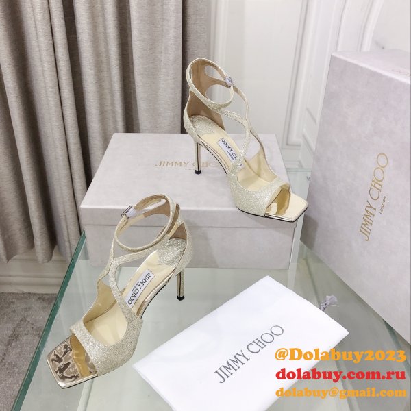 Azia 110 Patent Leather Sandal Knockoff Jimmy Choo Heel: 8.5 cm Shoes